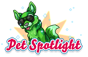 Title image that says Pet Spotlight with art of a Zenirix sticking his tongue out.